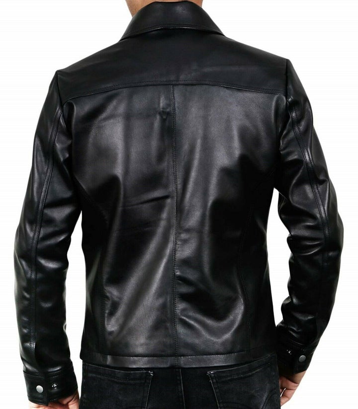 Vintage Black Leather Men's Jacket All For Me Today