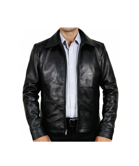 Vintage Black Leather Men's Jacket | All For Me Today