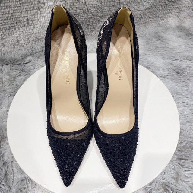 Vionenet Sparkling Mesh Heel Shoes | All For Me Today