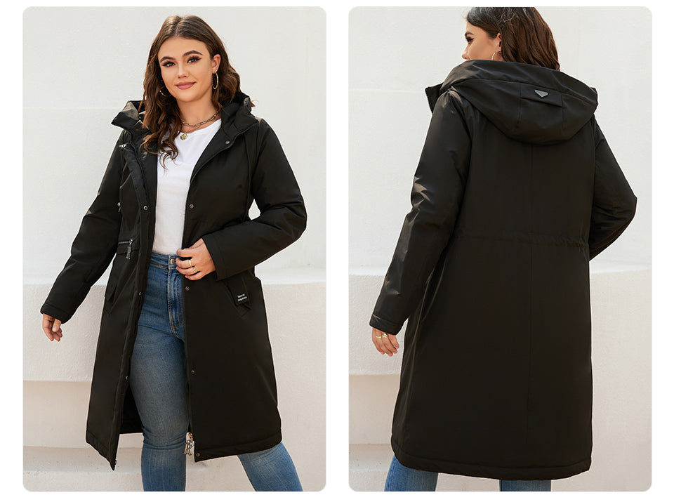 Windproof Warm Thin Cotton Woman's Parka Coat | All For Me Today