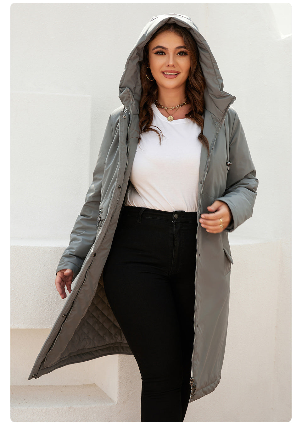 Windproof Warm Thin Cotton Woman's Parka Coat | All For Me Today