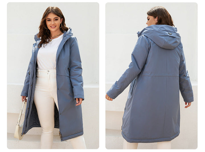 Windproof Warm Thin Cotton Woman's Parka Coat | All For Me Today