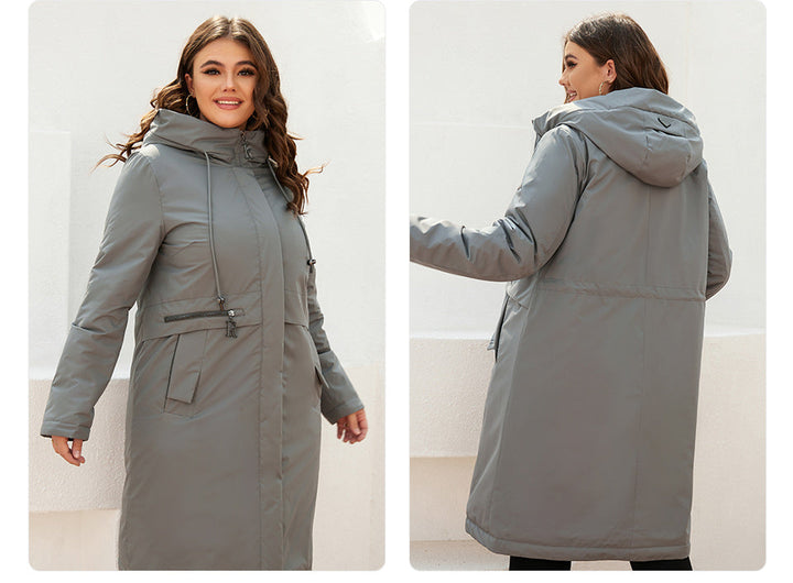 Windproof Warm Thin Cotton Woman's Parka Coat | All For Me Today