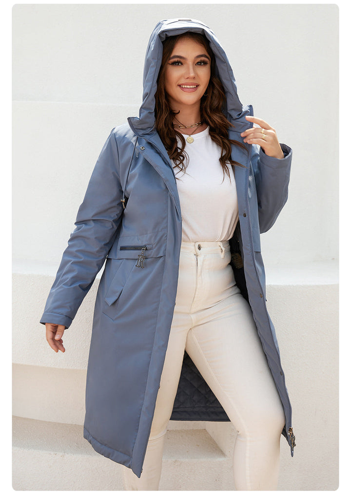 Windproof Warm Thin Cotton Woman's Parka Coat | All For Me Today