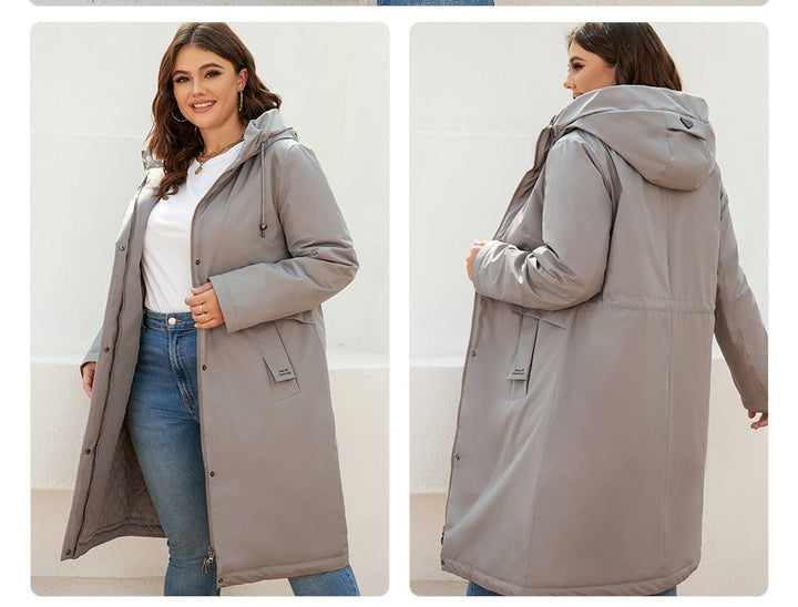 Windproof Warm Thin Cotton Woman's Parka Coat | All For Me Today