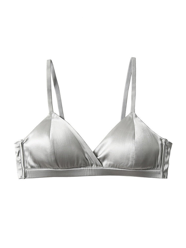 Wire Free Women Natural Silk Bra | All For Me Today