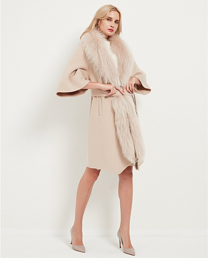 Wool Blends Women's Real Trench Coat | All For Me Today